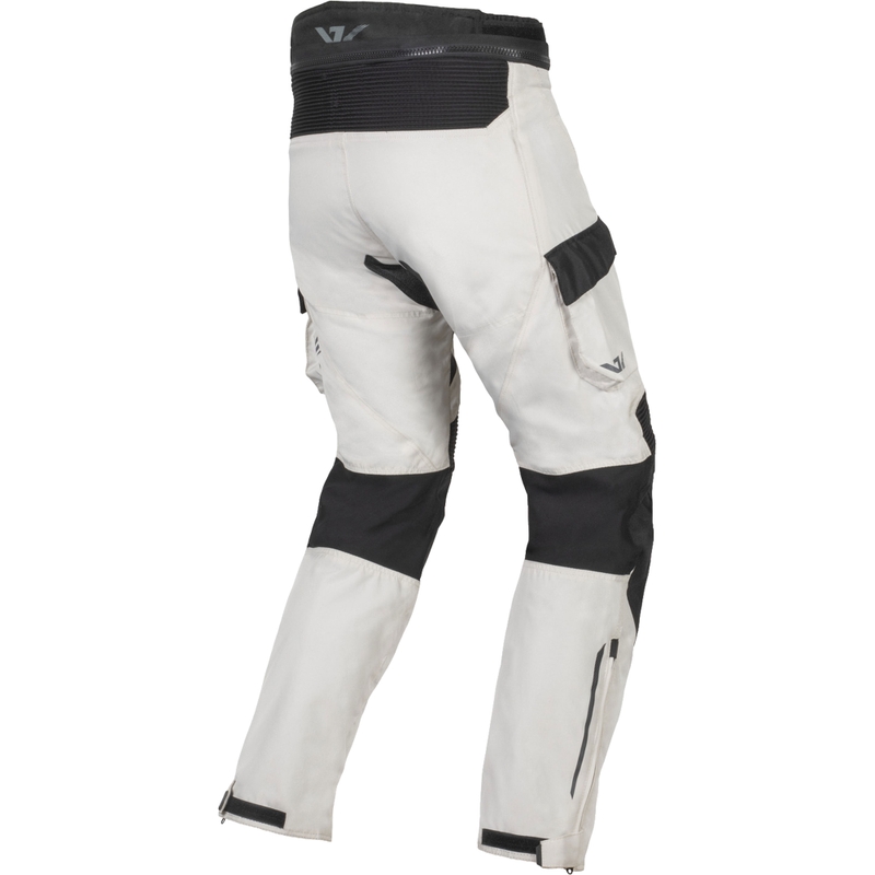 Zkrácené kalhoty na motorku Ayrton Rally II bílo-černo-šedé