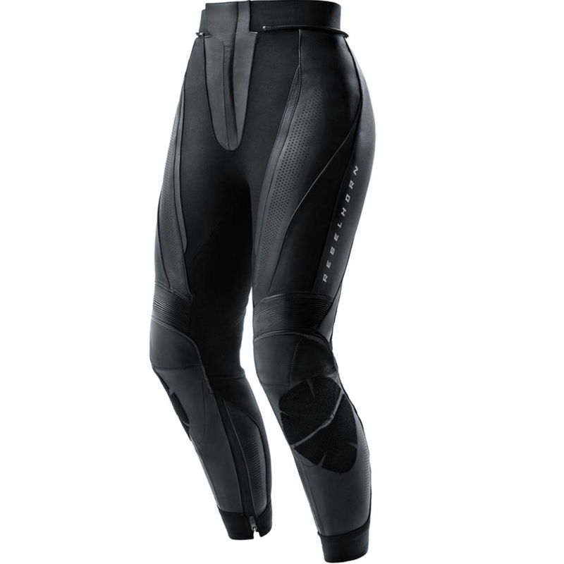 Dames leren motorbroek Rebelhorn Diva zwart