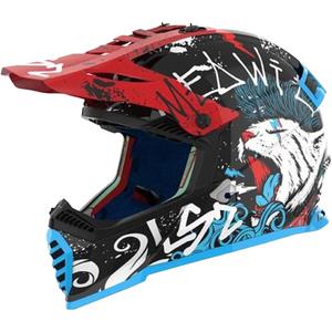 Kinder motorcrosshelm LS2 MX437 Fast EVO Mini Starmaw zwart