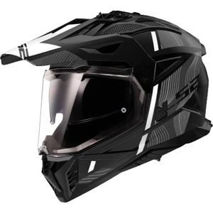Enduro motorhelm LS2 MX702 PIONEER II HILL mat zwart en wit