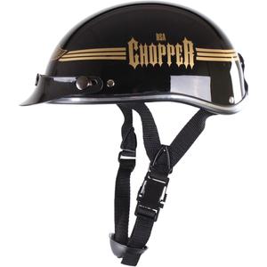 Motorhelm braincap RSA Skull zwart glanzend