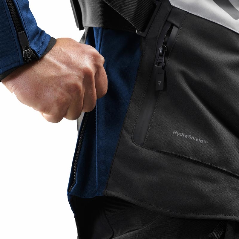 Rebelhorn Hiker IV motorjas lichtgrijs-blauw-rood