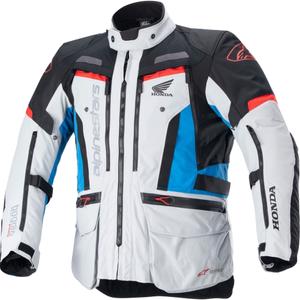 Alpinestars Bogota PRO Drystar Honda motorjas lichtgrijs-fluo rood-blauw-zwart