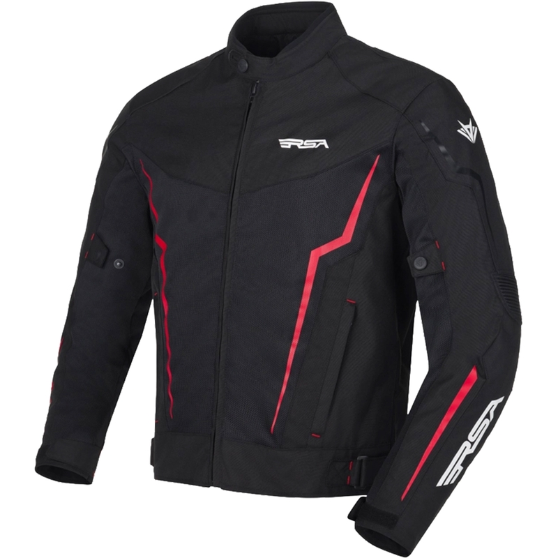 RSA Bolt zwart-wit-rode motorjas