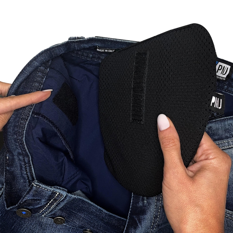Motorfiets heupbeschermers PMJ Zero Shock Rubber Protection zwart uitverkoop