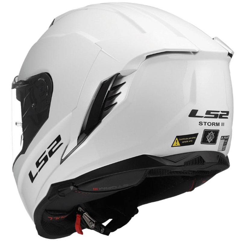 Integraal motorhelm LS2 FF818 Storm III Effen glanzend wit