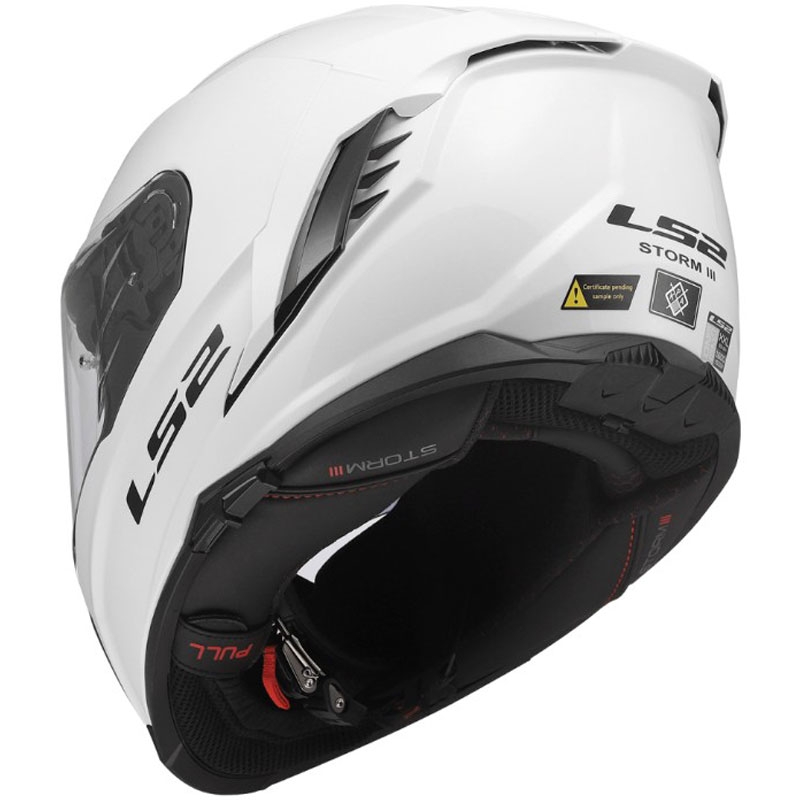 Integraal motorhelm LS2 FF818 Storm III Effen glanzend wit