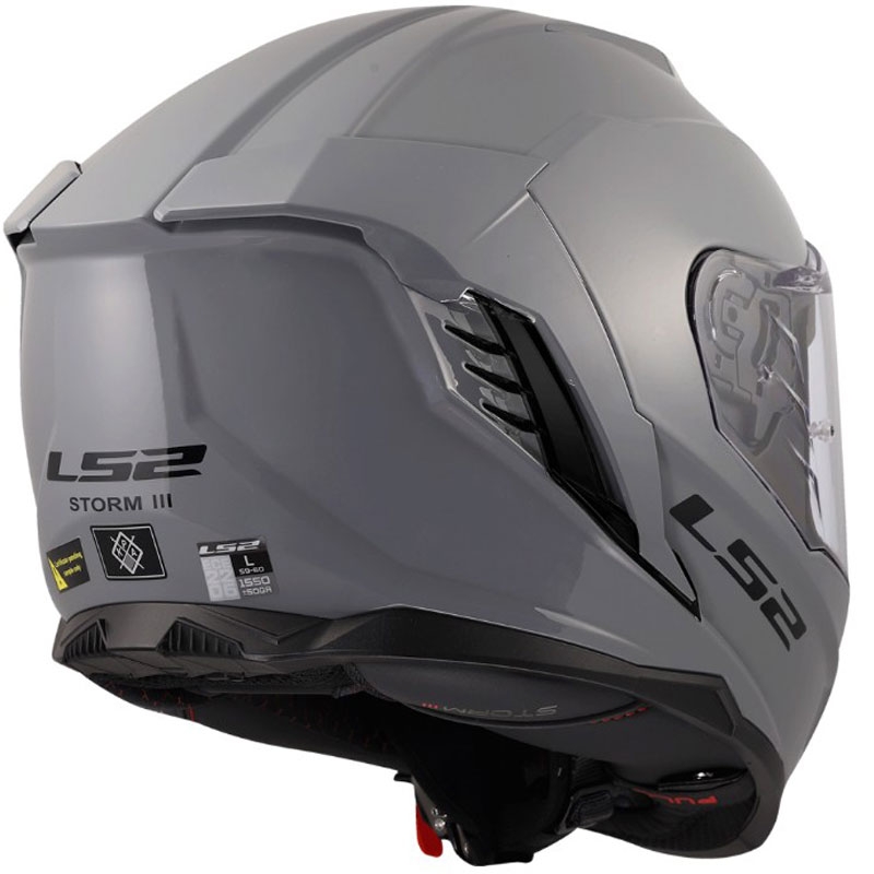 Integraal motorhelm LS2 FF818 Storm III Effen glanzend grijs