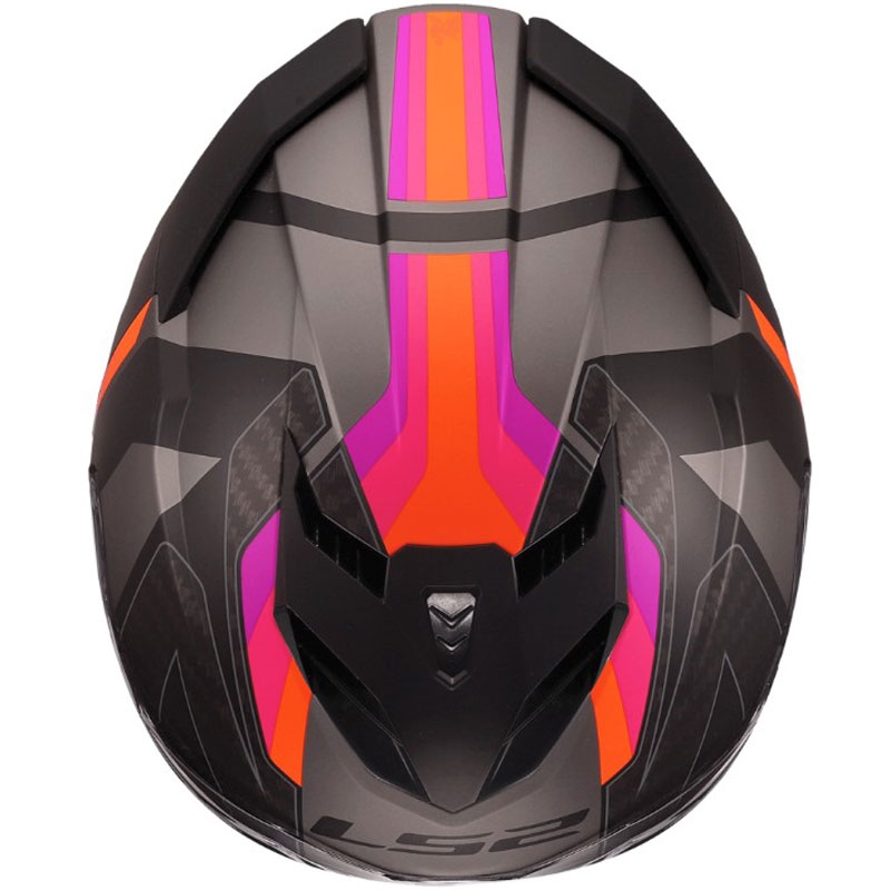 Integraal motorhelm LS2 FF818 Storm III Sports matgrijs-paars