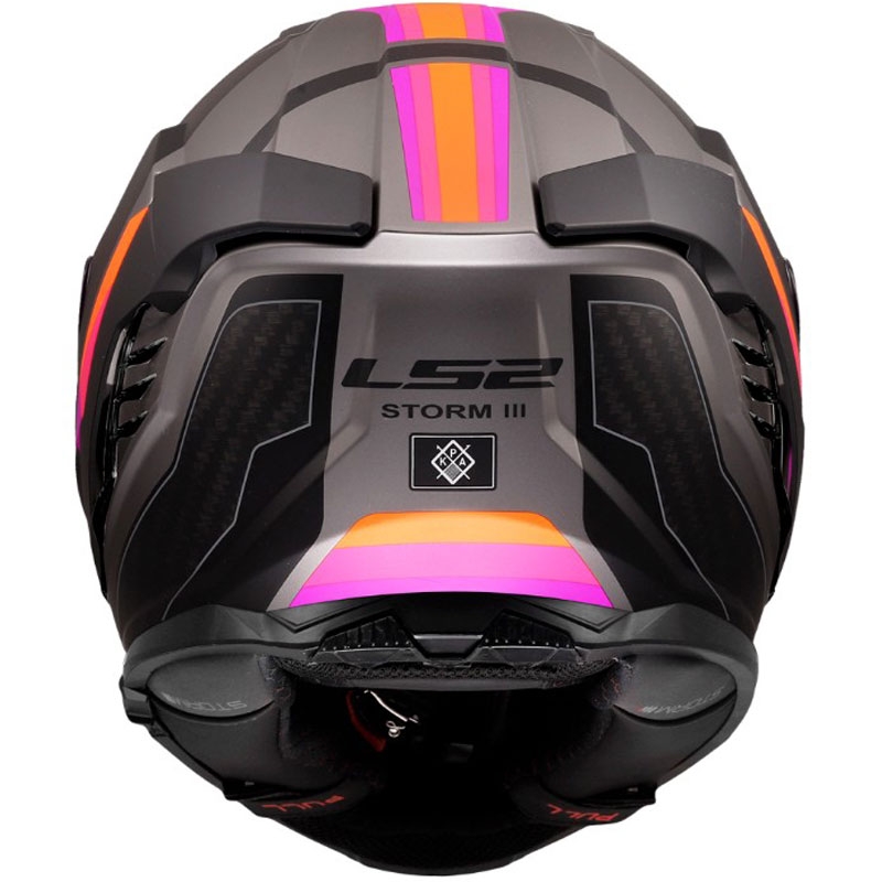 Integraal motorhelm LS2 FF818 Storm III Sports matgrijs-paars