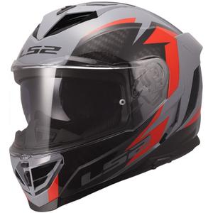 Integraal motorhelm LS2 FF818 Storm III Dynamo glanzend grijs-rood