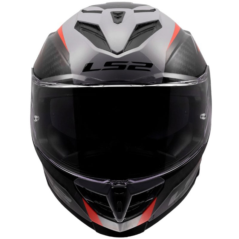 Integraal motorhelm LS2 FF818 Storm III Dynamo glanzend grijs-rood