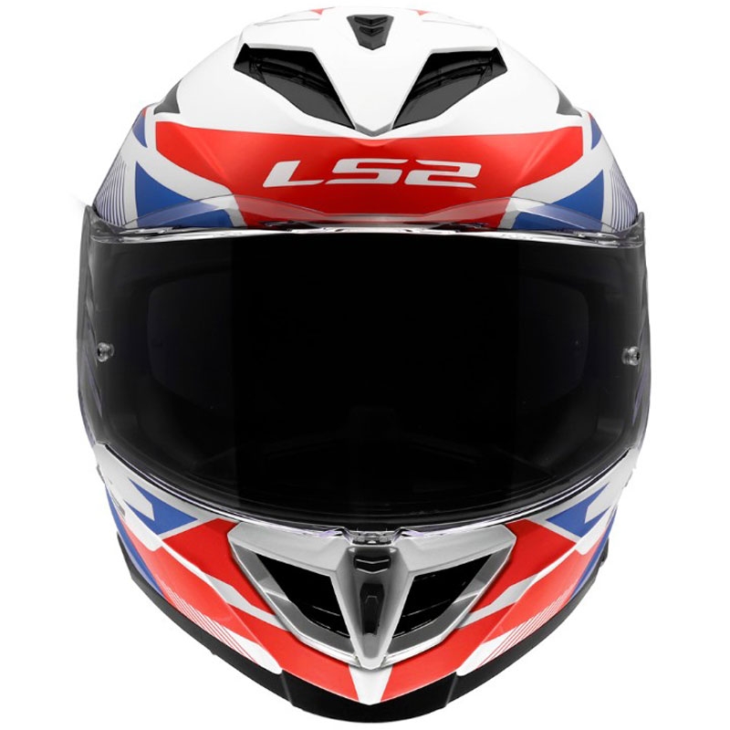 Integraal motorhelm LS2 FF818 Storm III Komai glanzend wit-blauw-rood
