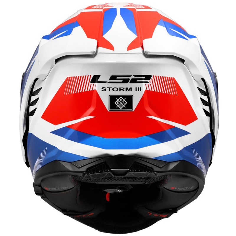 Integraal motorhelm LS2 FF818 Storm III Komai glanzend wit-blauw-rood