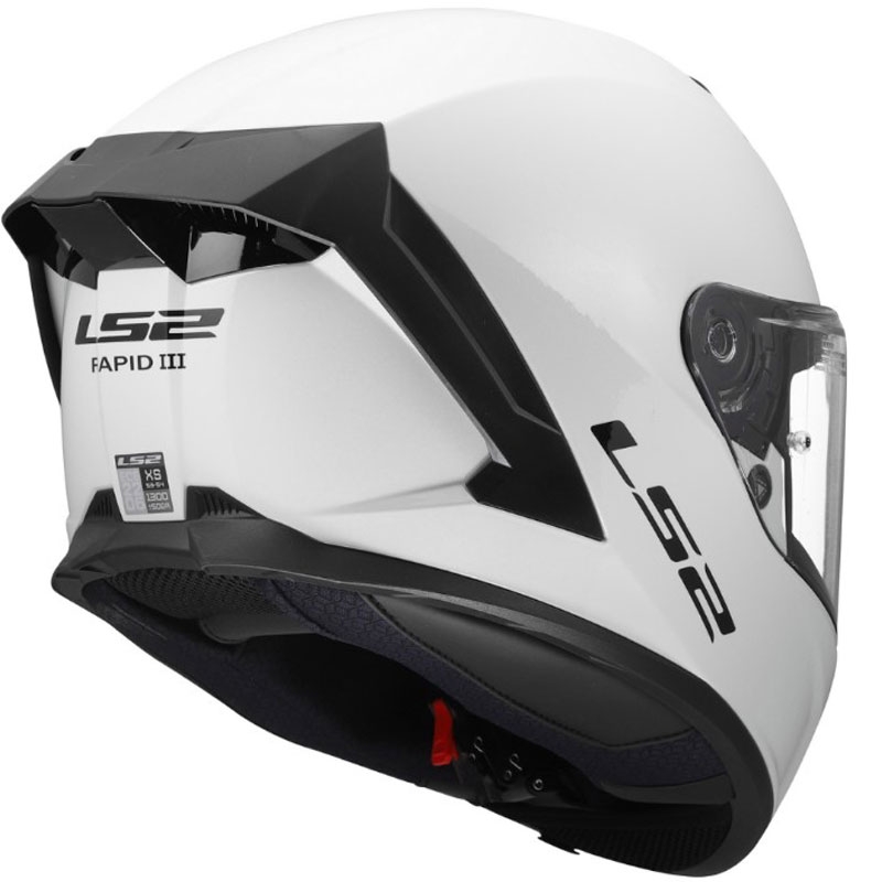 Integraal motorhelm LS2 FF820 Rapid III Solid glanzend wit