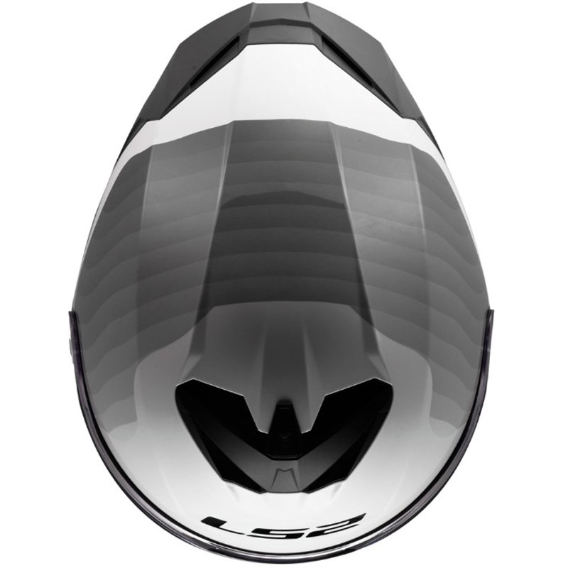 LS2 FF820 Rapid III Flow integraal motorhelm glanzend wit-grijs