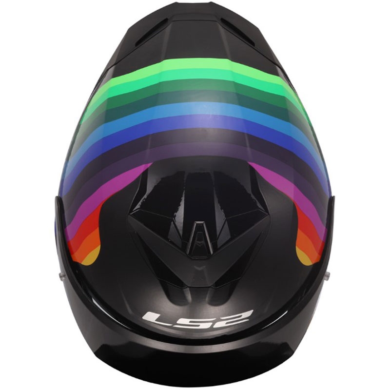 Integraal motorhelm LS2 FF820 Rapid III Flow glanzend zwart-multicolor