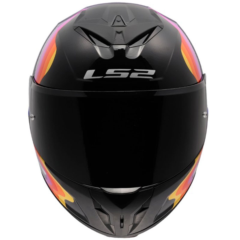 Integraal motorhelm LS2 FF820 Rapid III Flow glanzend zwart-multicolor