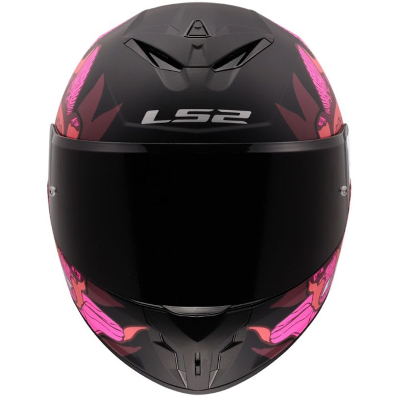 Integraal motorhelm LS2 FF820 Rapid III Poppies II matzwart-roze