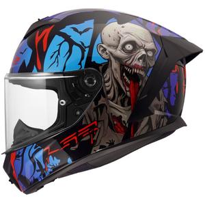 Integraal motorhelm LS2 FF820 Rapid III Zombie II glanzend zwart-rood-blauw