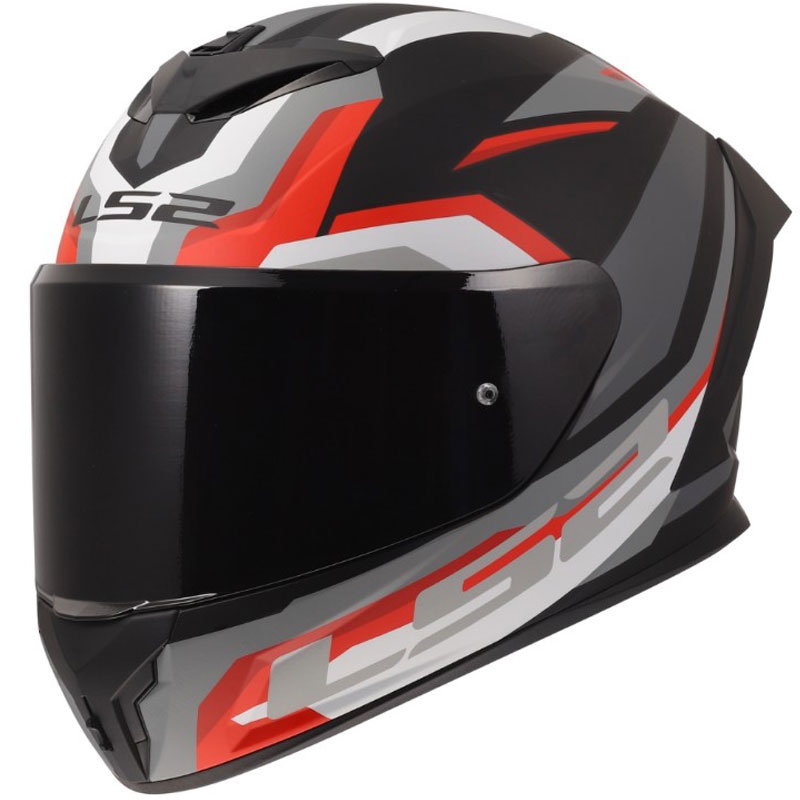Integraal motorhelm LS2 FF820 Rapid III Hyper mat zwart-rood