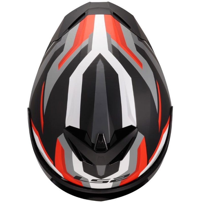 Integraal motorhelm LS2 FF820 Rapid III Hyper mat zwart-rood