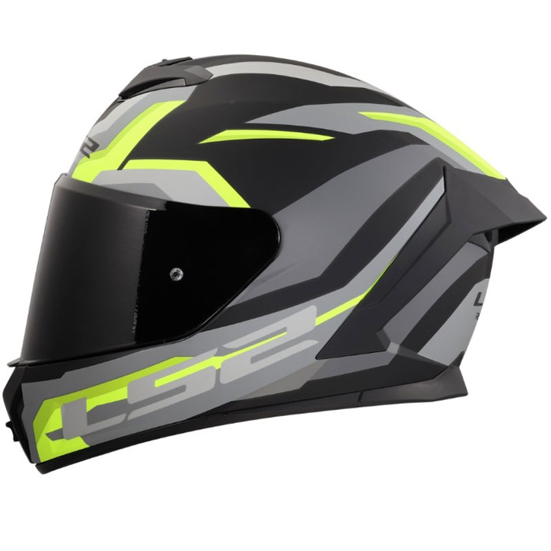 LS2 FF820 Rapid III Hyper integraal motorhelm mat zwart-geel