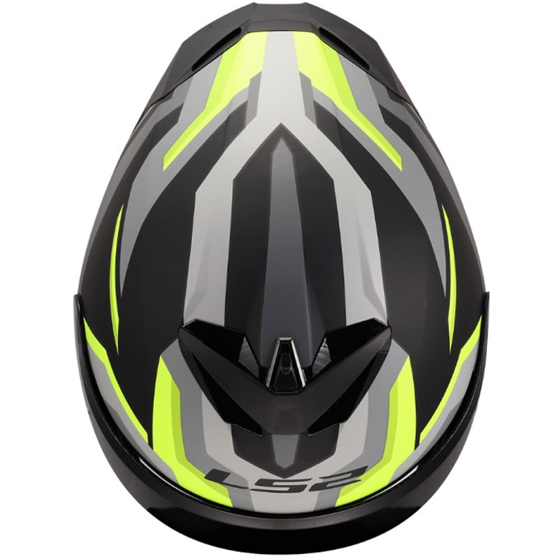 LS2 FF820 Rapid III Hyper integraal motorhelm mat zwart-geel