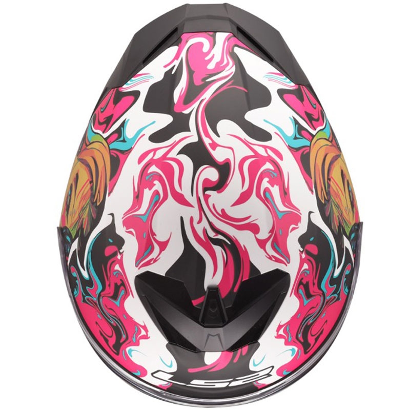 Integraal motorhelm LS2 FF820 Rapid III Cyberg mat paars-blauw-groen