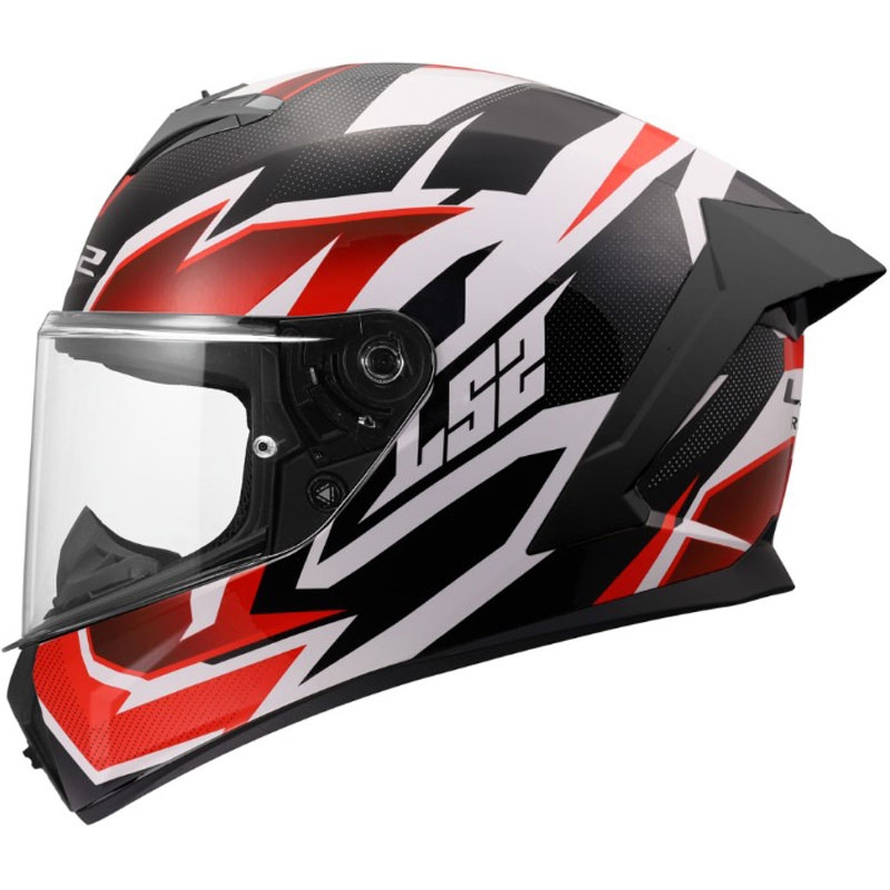 LS2 FF820 Rapid III Xtrem integraalhelm voor motorfietsen, glanzend wit-zwart-rood
