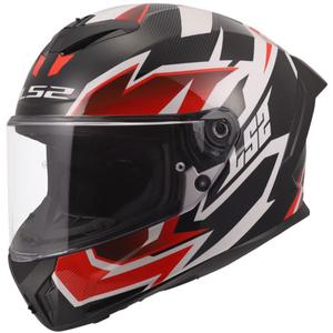 LS2 FF820 Rapid III Xtrem integraalhelm voor motorfietsen, glanzend wit-zwart-rood