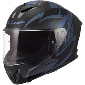 LS2 FF820 Rapid III Xtrem integraal motorhelm matzwart-blauw-petrol