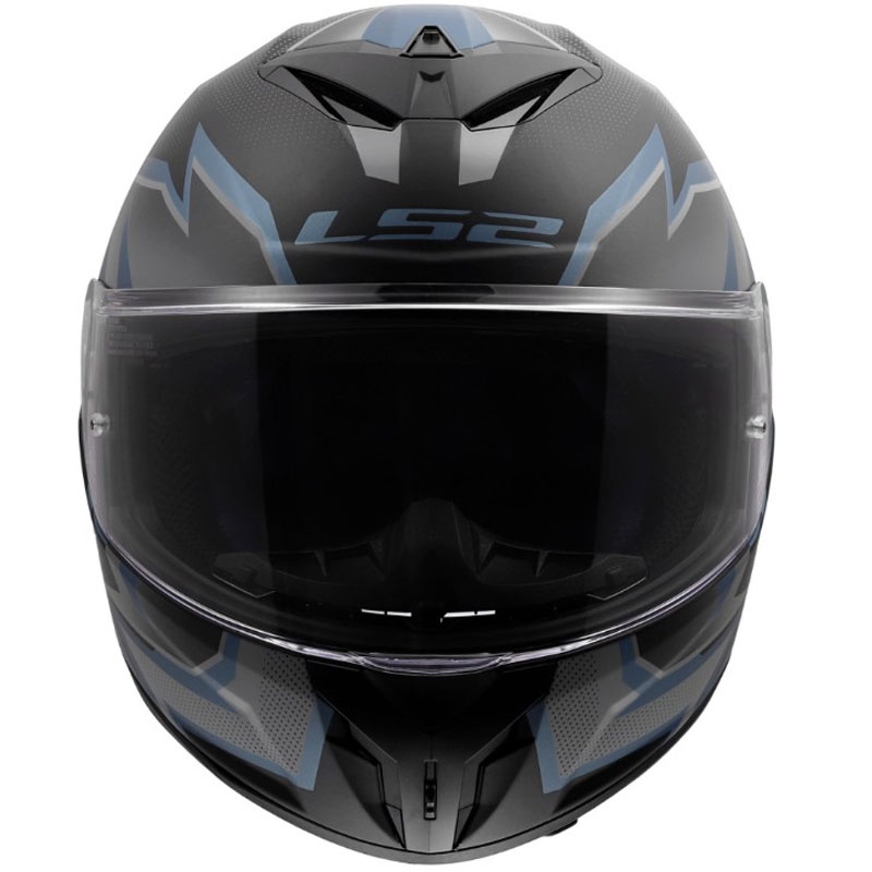 LS2 FF820 Rapid III Xtrem integraal motorhelm matzwart-blauw-petrol