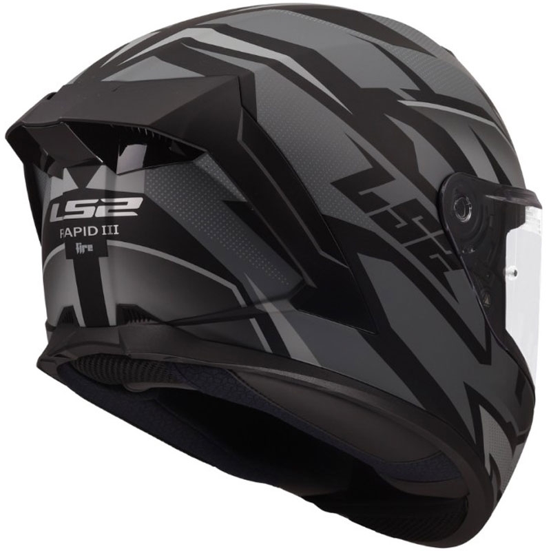 Integraal motorhelm LS2 FF820 Rapid III Xtrem matzwart-grijs