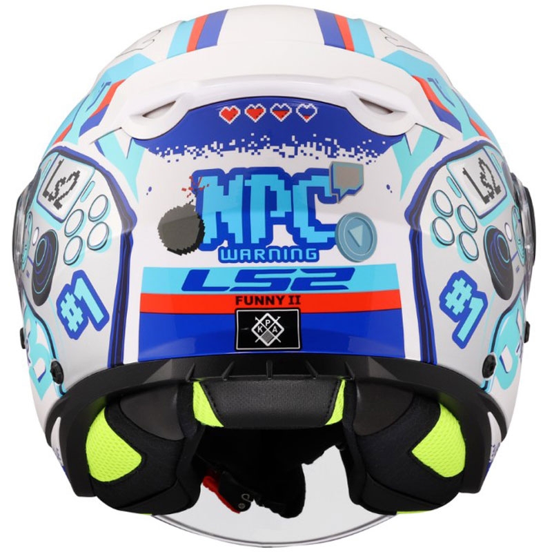 Kindermotorhelm met open gezicht LS2 OF622 Funny II Next Level glanzend wit