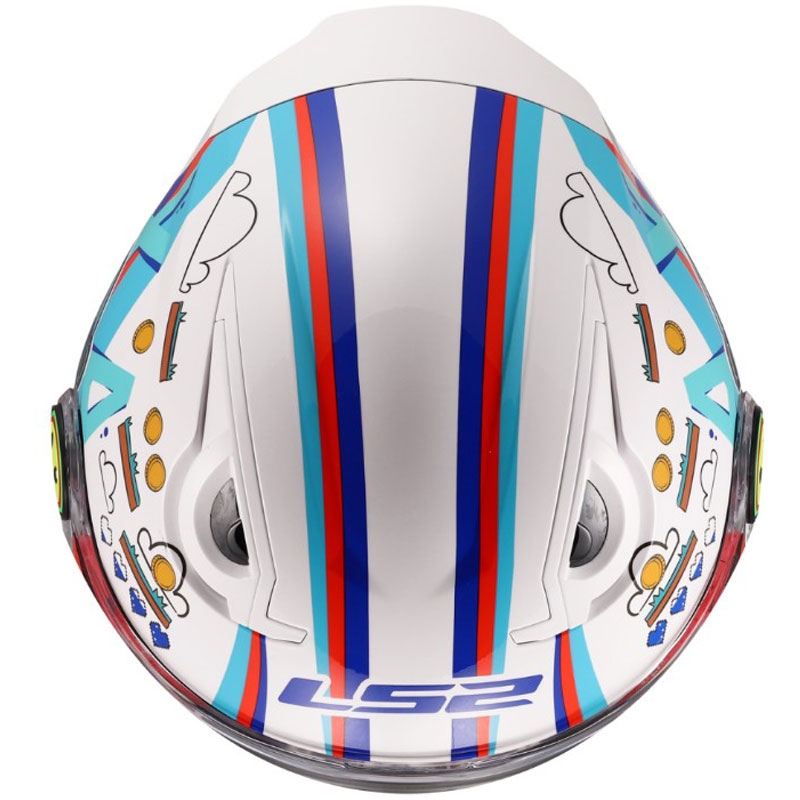 Kindermotorhelm met open gezicht LS2 OF622 Funny II Next Level glanzend wit