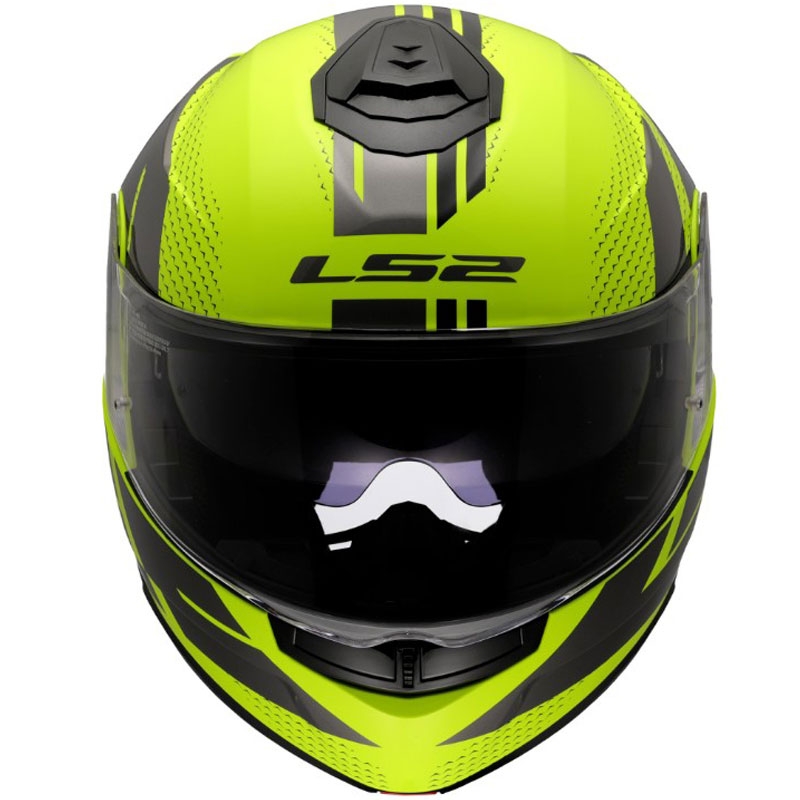 Opklapbare helm LS2 FF908 Strobe II Code glanzend fluorescerend geel-zwart