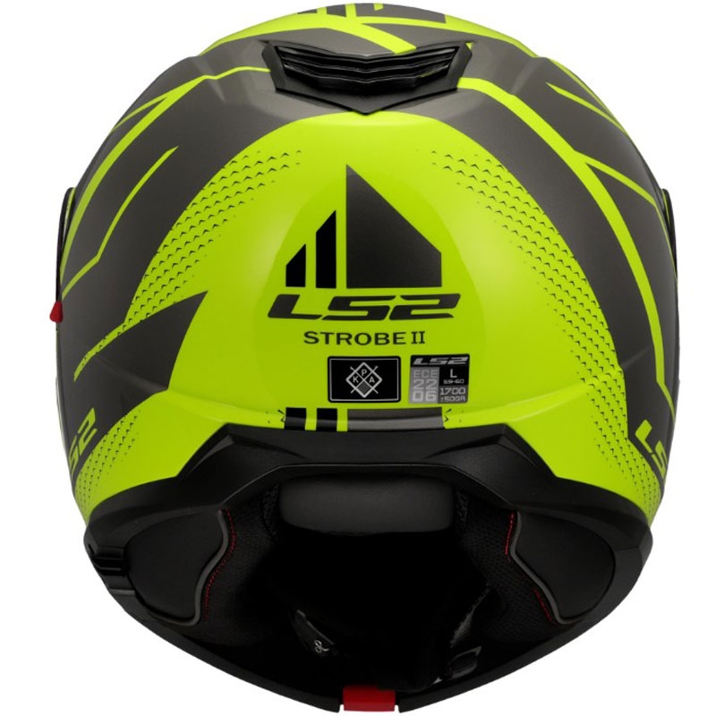 Opklapbare helm LS2 FF908 Strobe II Code glanzend fluorescerend geel-zwart