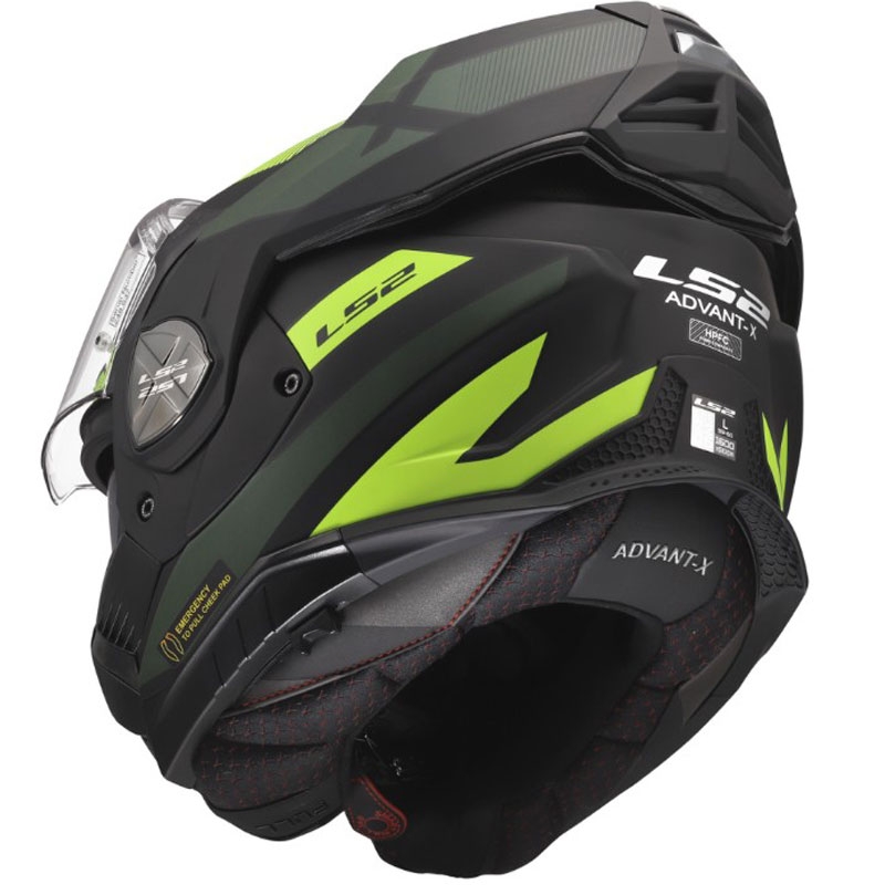 Opklapbare motorhelm LS2 FF901 Advant X Nova mat fluorescerend geelzwart
