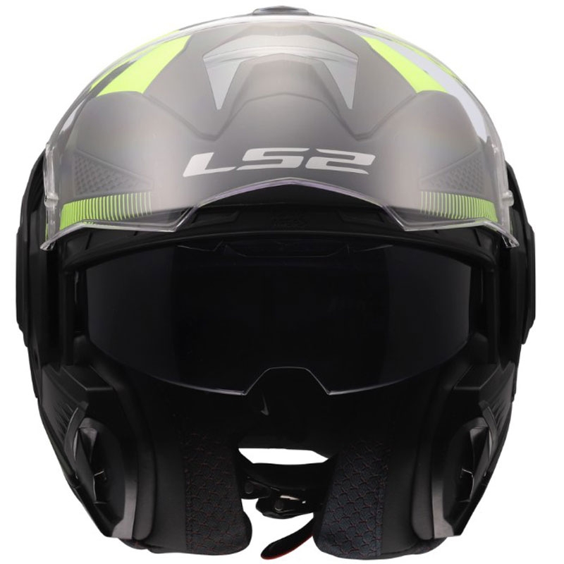 Opklapbare motorhelm LS2 FF901 Advant X Nova mat fluorescerend geelzwart
