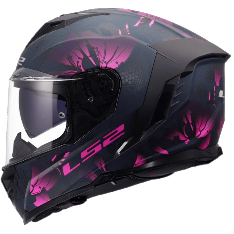LS2 FF818 Storm III Burst integraal motorhelm zwart-roze