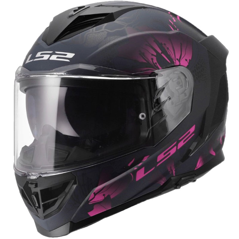 LS2 FF818 Storm III Burst integraal motorhelm zwart-roze