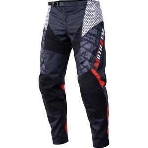 MotoZem Ground MX motorcrossbroek zwart-wit-rood