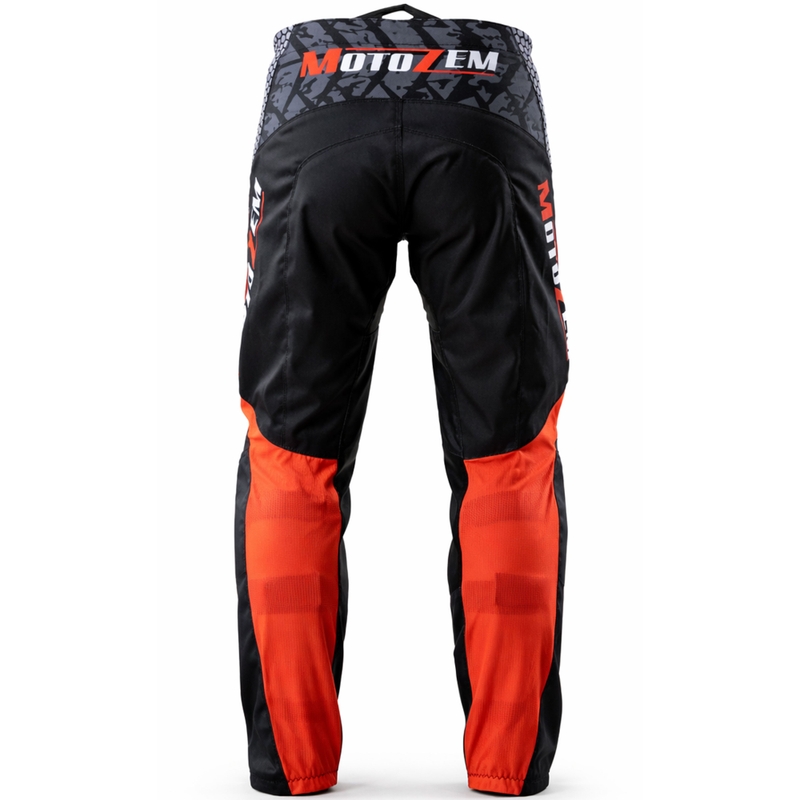 MotoZem Ground MX motorcrossbroek zwart-wit-rood