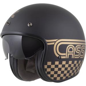 Cassida Oxygen 2.0 Rondo open face motorhelm mat zwart-goud