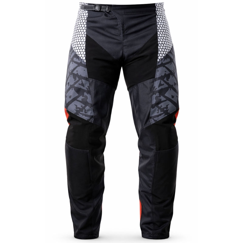 MotoZem Ground MX motorcrossbroek zwart-wit-rood