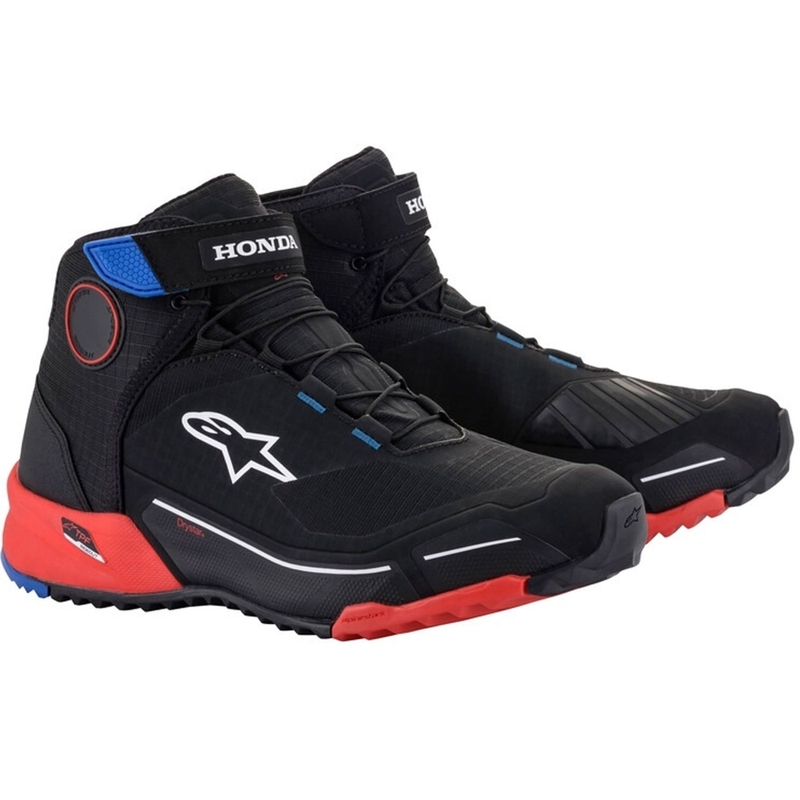 Alpinestars CR-X Drystar Honda Collectie Zwart-Rood-Blauw Motorfiets Laarzen