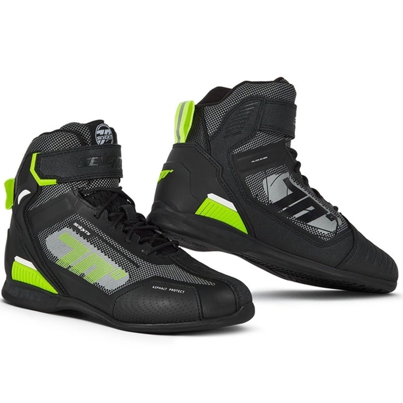 Motorlaarzen SEVENTY DEGREES SD-BR2 Veloce zwart-fluo geel