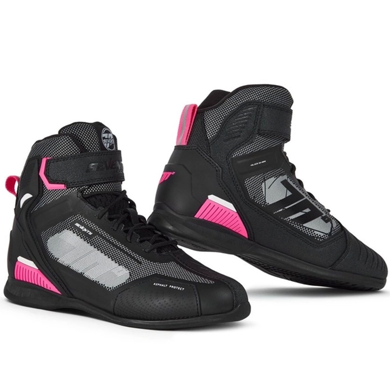 Motorlaarzen SEVENTY DEGREES SD-BR2 Veloce zwart en roze