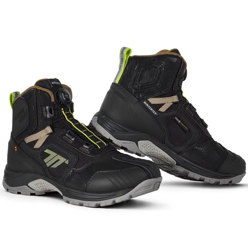 Motorlaarzen SEVENTY DEGREES SD-BA7 Stelvio Low zwart-zand-fluo geel